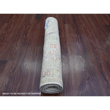 Load image into Gallery viewer, 2&#39;x3&#39;1&quot; Spanish Gray, Afghan Angora Oushak With Floral Pattern, Hand Knotted, Veggie Dyes, Pure Wool, Mat, Oriental Rug FWR122910