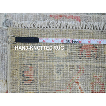 Load image into Gallery viewer, 2&#39;x3&#39;1&quot; Spanish Gray, Afghan Angora Oushak With Floral Pattern, Hand Knotted, Veggie Dyes, Pure Wool, Mat, Oriental Rug FWR122910