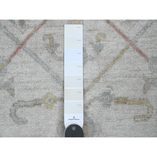 Load image into Gallery viewer, 4&#39;x6&#39; Oyster White, Afghan Angora Oushak With All Over Vines Design, Hand Knotted, Vegetable Dyes, 100% Wool, Oriental Rug FWR122922