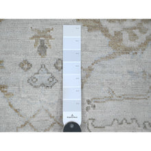 Load image into Gallery viewer, 4&#39;x5&#39;10&quot; Medium Gray, Hand Knotted, Afghan Angora Oushak with All Over Leaf Design, Natural Dyes, 100% Wool, Oriental Rug FWR122934
