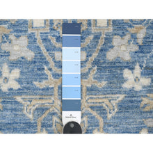 Load image into Gallery viewer, 2&#39;9&quot;x11&#39;5&quot; Imperial Blue, Washed Out Peshawar With All Over Pattern, 100% Wool, Hand Knotted, Veggie Dyes, Runner, Oriental Rug FWR123000