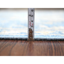 Load image into Gallery viewer, 2&#39;9&quot;x11&#39;5&quot; Imperial Blue, Washed Out Peshawar With All Over Pattern, 100% Wool, Hand Knotted, Veggie Dyes, Runner, Oriental Rug FWR123000