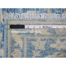 Load image into Gallery viewer, 2&#39;9&quot;x11&#39;5&quot; Imperial Blue, Washed Out Peshawar With All Over Pattern, 100% Wool, Hand Knotted, Veggie Dyes, Runner, Oriental Rug FWR123000