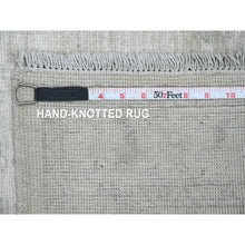 Load image into Gallery viewer, 2&#39;8&quot;x15&#39; Cascading White, Hand Knotted, Stone Washed Peshawar with All Over Pattern, Natural Dyes, Pure Wool, XL Runner, Oriental Rug FWR123006