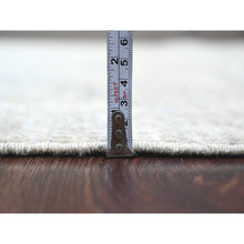 Load image into Gallery viewer, 2&#39;8&quot;x16&#39;1&quot; Misty Gray, Stone Washed Peshawar With All Over Leaf Design, Hand Knotted, Vegetable Dyes, 100% Wool, Xl Runner, Oriental Rug FWR123042