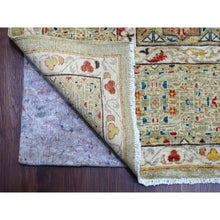 Load image into Gallery viewer, 10&#39;x13&#39;4&quot; Laurel Green, 14th Century Mamluk Dynasty Pattern with Large Medallion Design, Hand Knotted, High Mountain Wool, Natural Dyes, Oriental Rug FWR123060