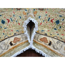 Load image into Gallery viewer, 10&#39;x13&#39;4&quot; Laurel Green, 14th Century Mamluk Dynasty Pattern with Large Medallion Design, Hand Knotted, High Mountain Wool, Natural Dyes, Oriental Rug FWR123060