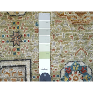 10'x13'4" Laurel Green, 14th Century Mamluk Dynasty Pattern with Large Medallion Design, Hand Knotted, High Mountain Wool, Natural Dyes, Oriental Rug FWR123060