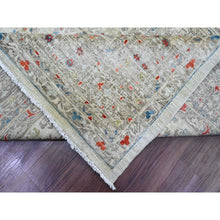 Load image into Gallery viewer, 10&#39;x14&#39;1&quot; Cloud Gray, 14th Century Mamluk Dynasty Pattern With Large Medallion Design, High Mountain Wool, Hand Knotted, Natural Dyes, Oriental Rug FWR123066