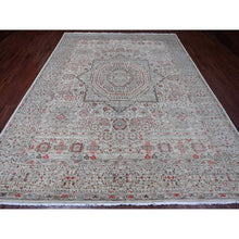 Load image into Gallery viewer, 9&#39;x11&#39;10&quot; Medium Gray, 14th Century Mamluk Dynasty Pattern With Geometric Medallion Design, Hand Knotted, 100% Wool, Natural Dyes, Oriental Rug FWR123078