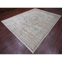 Load image into Gallery viewer, 9&#39;x11&#39;10&quot; Medium Gray, 14th Century Mamluk Dynasty Pattern With Geometric Medallion Design, Hand Knotted, 100% Wool, Natural Dyes, Oriental Rug FWR123078