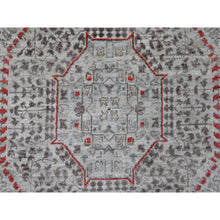 Load image into Gallery viewer, 9&#39;x11&#39;10&quot; Medium Gray, 14th Century Mamluk Dynasty Pattern With Geometric Medallion Design, Hand Knotted, 100% Wool, Natural Dyes, Oriental Rug FWR123078