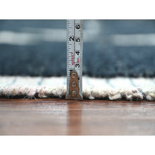 Load image into Gallery viewer, 9&#39;4&quot;x12&#39;10&quot; Jade Black, Hand Knotted, Moroccan Weave with Geometric and Ethnic Design, Soft Wool, Tone on Tone, Textured Pile, Oriental Rug FWR123144
