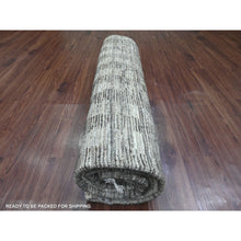 Load image into Gallery viewer, 8&#39;x10&#39;3&quot; Shades of Gray, Moroccan Weave with Geometric Design, Hand Knotted, Soft Wool, Tone on Tone, Textured Pile, Oriental Rug FWR123150