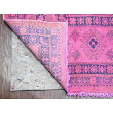 Load image into Gallery viewer, 8&#39;6&quot;x11&#39;4&quot; Taffy Pink, Overdyed Kazak With Tribal Medallion Design, Hand Knotted, 100% Wool, Oriental Rug FWR123168