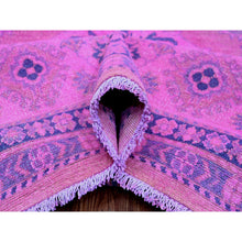 Load image into Gallery viewer, 8&#39;6&quot;x11&#39;4&quot; Taffy Pink, Overdyed Kazak With Tribal Medallion Design, Hand Knotted, 100% Wool, Oriental Rug FWR123168