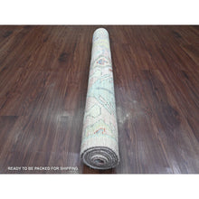 Load image into Gallery viewer, 4&#39;x6&#39;2&quot; Crepe Pink, Anatolian Village Inspired with Bird Figurines and Medallions Design, High Mountain Wool, Hand Knotted, Natural Dyes, Oriental Rug FWR123204