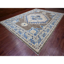 Load image into Gallery viewer, 11&#39;8&quot;x15&#39;6&quot; Walnut Brown, Afghan Peshawar with Anatolian Village Inspired Design, High Mountain Wool, Hand Knotted, Oversized, Oriental Rug FWR123228