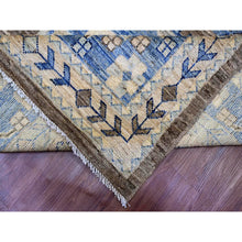 Load image into Gallery viewer, 11&#39;8&quot;x15&#39;6&quot; Walnut Brown, Afghan Peshawar with Anatolian Village Inspired Design, High Mountain Wool, Hand Knotted, Oversized, Oriental Rug FWR123228