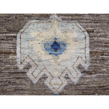 Load image into Gallery viewer, 11&#39;8&quot;x15&#39;6&quot; Walnut Brown, Afghan Peshawar with Anatolian Village Inspired Design, High Mountain Wool, Hand Knotted, Oversized, Oriental Rug FWR123228