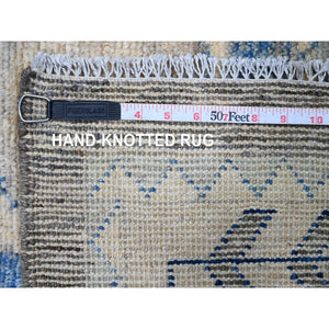 11'8"x15'6" Walnut Brown, Afghan Peshawar with Anatolian Village Inspired Design, High Mountain Wool, Hand Knotted, Oversized, Oriental Rug FWR123228