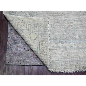 8'x9'8" Cloud Gray, Anatolian Village Inspired Design with Washed Out Colors, Hand Knotted, High Mountain Wool, Oriental Rug FWR123234