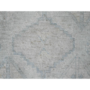 8'x9'8" Cloud Gray, Anatolian Village Inspired Design with Washed Out Colors, Hand Knotted, High Mountain Wool, Oriental Rug FWR123234
