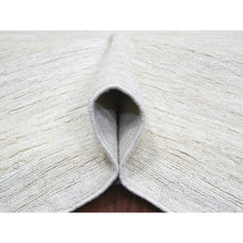 Load image into Gallery viewer, 9&#39;9&quot;x13&#39;6&quot; Pearl White, Plain Solid Pattern, Hand Knotted, Hand Spun Ghazni Wool, Lush And Plush, Oriental Rug FWR123246