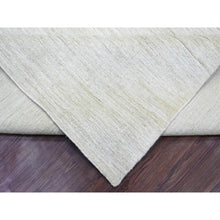 Load image into Gallery viewer, 9&#39;9&quot;x13&#39;6&quot; Pearl White, Plain Solid Pattern, Hand Knotted, Hand Spun Ghazni Wool, Lush And Plush, Oriental Rug FWR123246