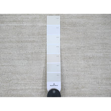 Load image into Gallery viewer, 9&#39;9&quot;x13&#39;6&quot; Pearl White, Plain Solid Pattern, Hand Knotted, Hand Spun Ghazni Wool, Lush And Plush, Oriental Rug FWR123246