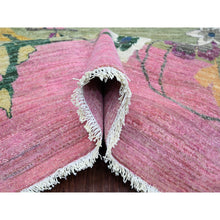 Load image into Gallery viewer, 9&#39;x12&#39;3&quot; Swamp Green, Chinese Art Deco Inspired Peshawar, Hand Knotted, Vegetable Dyes, Pure Wool, Oriental Rug FWR123270