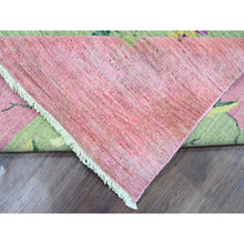 Load image into Gallery viewer, 9&#39;x12&#39;3&quot; Swamp Green, Chinese Art Deco Inspired Peshawar, Hand Knotted, Vegetable Dyes, Pure Wool, Oriental Rug FWR123270