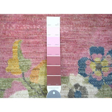 Load image into Gallery viewer, 9&#39;x12&#39;3&quot; Swamp Green, Chinese Art Deco Inspired Peshawar, Hand Knotted, Vegetable Dyes, Pure Wool, Oriental Rug FWR123270