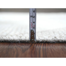 Load image into Gallery viewer, 2&#39;5&quot;x14&#39;3&quot; Chiffon White, Moroccan Weave with Geometric Design, Tone on Tone, Hand Knotted, Soft Wool, Textured Pile, Runner, Oriental Rug FWR123324