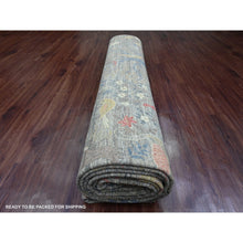Load image into Gallery viewer, 12&#39;x15&#39;5&quot; Sonic Gray, Afghan Peshawar With Birds Of Paradise Design, Hand Knotted, Soft And Velvety Wool, Natural Dyes, Oversized, Oriental Rug FWR123342