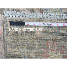 Load image into Gallery viewer, 12&#39;x15&#39;5&quot; Sonic Gray, Afghan Peshawar With Birds Of Paradise Design, Hand Knotted, Soft And Velvety Wool, Natural Dyes, Oversized, Oriental Rug FWR123342