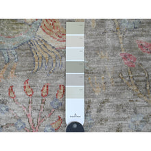 Load image into Gallery viewer, 10&#39;x13&#39;8&quot; Medium Gray, Afghan Peshawar With Birds Of Paradise Design, Soft And Velvety Wool, Hand Knotted, Vegetable Dyes, Oriental Rug FWR123354