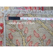 Load image into Gallery viewer, 10&#39;x13&#39;8&quot; Medium Gray, Afghan Peshawar With Birds Of Paradise Design, Soft And Velvety Wool, Hand Knotted, Vegetable Dyes, Oriental Rug FWR123354