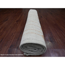 Load image into Gallery viewer, 12&#39;5&quot;x15&#39;2&quot; Alabaster White, Moroccan Weave With Flying Kite Design, Tone On Tone, Soft Wool, Hand Knotted, Textured Pile, Oversized, Oriental Rug FWR123360