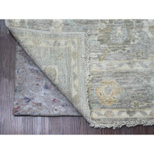 Load image into Gallery viewer, 4&#39;1&quot;x5&#39;10&quot; Fossil Gray, Hand Knotted, Afghan Angora Oushak With All Over Design, Vegetable Dyes, 100% Wool, Oriental Rug FWR123402