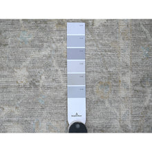 Load image into Gallery viewer, 4&#39;1&quot;x5&#39;10&quot; Fossil Gray, Hand Knotted, Afghan Angora Oushak With All Over Design, Vegetable Dyes, 100% Wool, Oriental Rug FWR123402