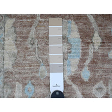 Load image into Gallery viewer, 2&#39;10&quot;x5&#39;10&quot; Cedar Brown, Afghan Angora Oushak With Leaf Design, Hand Knotted, Veggie Dyes, 100% Wool, Short Runner, Oriental Rug FWR123432