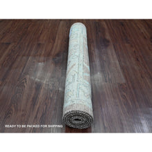 Load image into Gallery viewer, 2&#39;10&quot;x5&#39;10&quot; Cedar Brown, Afghan Angora Oushak With Leaf Design, Hand Knotted, Veggie Dyes, 100% Wool, Short Runner, Oriental Rug FWR123432