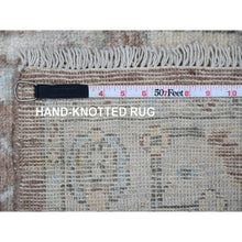 Load image into Gallery viewer, 2&#39;10&quot;x5&#39;10&quot; Cedar Brown, Afghan Angora Oushak With Leaf Design, Hand Knotted, Veggie Dyes, 100% Wool, Short Runner, Oriental Rug FWR123432