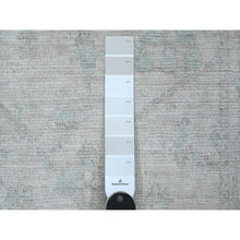 Load image into Gallery viewer, 2&#39;8&quot;x9&#39;8&quot; Cascading White, Hand Knotted, Afghan Angora Oushak With Large Leaf Design, Veggie Dyes, Pure Wool, Runner, Oriental Rug FWR123462
