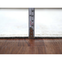 Load image into Gallery viewer, 2&#39;8&quot;x12&#39;4&quot; Alabaster White, Hand Knotted, Afghan Angora Oushak With Large Leaf Design, Veggie Dyes, 100% Wool, Runner, Oriental Rug FWR123492