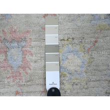 Load image into Gallery viewer, 2&#39;10&quot;x9&#39;8&quot; Laurel Green, Hand Knotted, Afghan Angora Oushak with Colorful Leaf Design, Vegetable Dyes, 100% Wool, Runner, Oriental Rug FWR123516