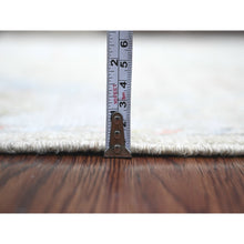 Load image into Gallery viewer, 2&#39;10&quot;x9&#39;8&quot; Laurel Green, Hand Knotted, Afghan Angora Oushak With Colorful Leaf Design, Vegetable Dyes, 100% Wool, Runner, Oriental Rug FWR123516