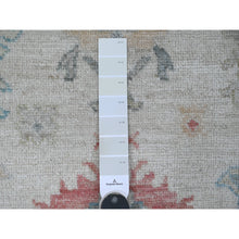 Load image into Gallery viewer, 2&#39;10&quot;x7&#39;9&quot; Daisy White, Hand Knotted, Afghan Angora Oushak With Floral Pattern, Veggie Dyes, Pure Wool, Runner, Oriental Rug FWR123522