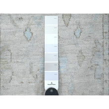 Load image into Gallery viewer, 2&#39;6&quot;x9&#39;7&quot; Pastel Gray, Afghan Angora Oushak With All Over Design, Hand Knotted, Natural Dyes, 100% Wool, Runner, Oriental Rug FWR123546